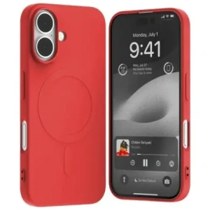 Hurtownia GSM - Carcasă semi-siliconică Mercury MagSafe pentru Apple iPhone 16 roșie - MCR218 - {ean13} - Hurt