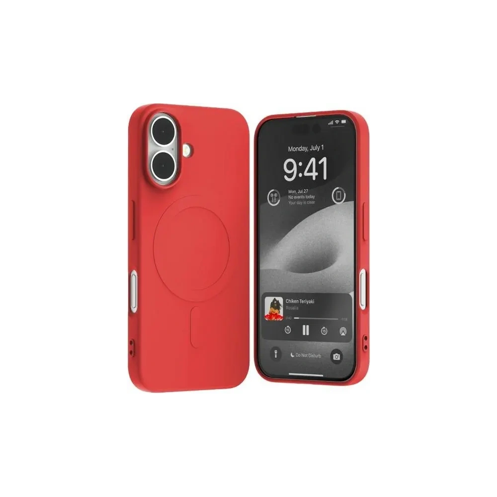 Hurtownia GSM - Carcasă semi-siliconică Mercury MagSafe pentru Apple iPhone 16 roșie - MCR218 - {ean13} - Hurt