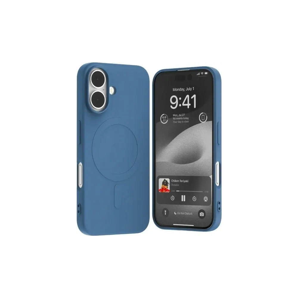 Wholesale Mercury MagSafe Semi-Silicone Case Apple iPhone 16 blue - MCR222 - {ean13} - Hurt