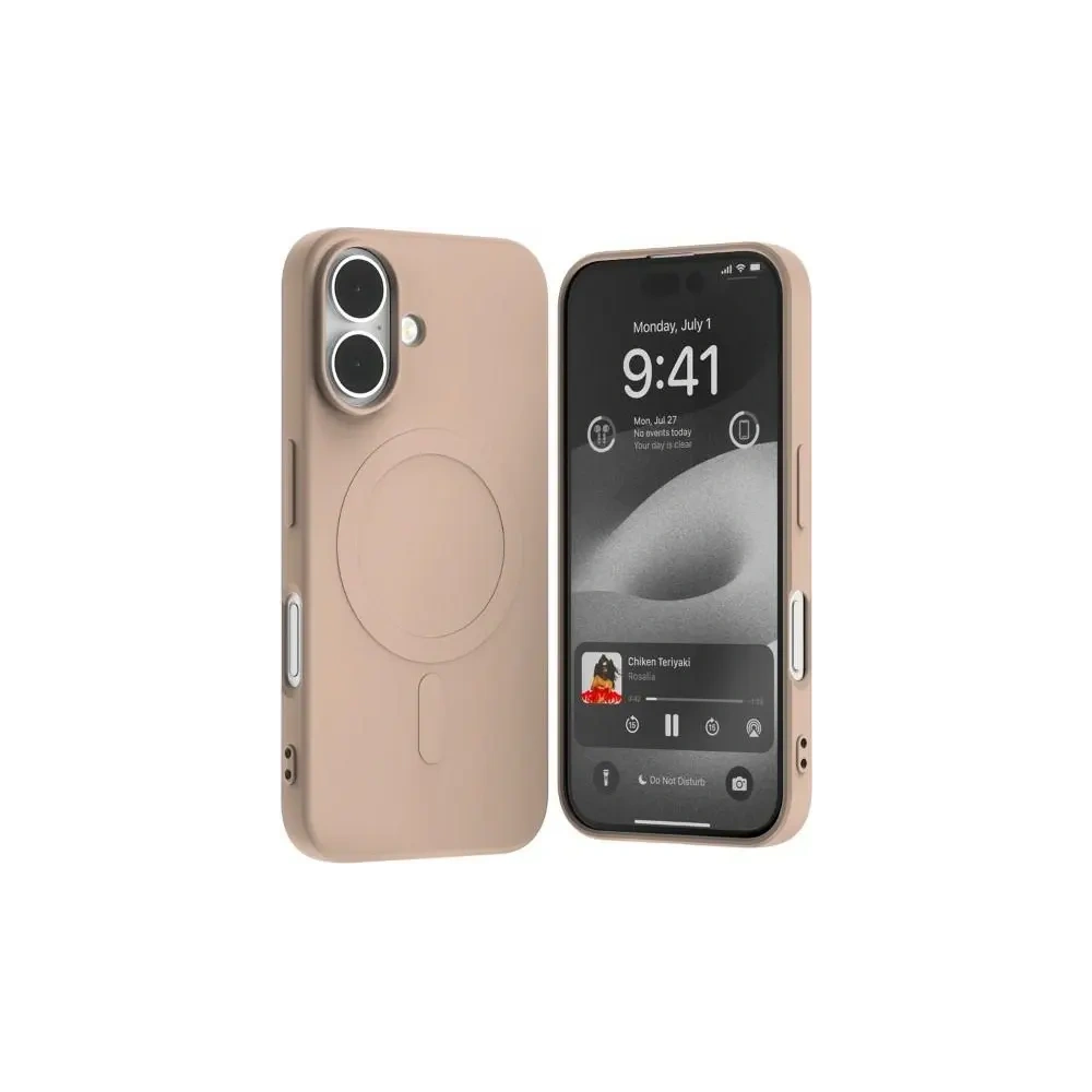 Hurtownia GSM - Mercury MagSafe Fél-szilikon tok Apple iPhone 16 rózsaszín homokos - MCR223 - {ean13} - Hurt