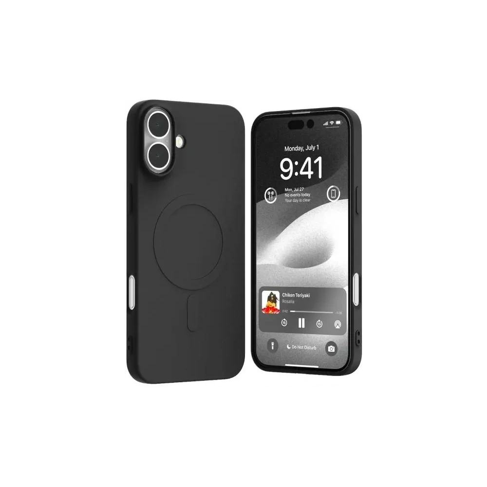 Wholesale Mercury MagSafe Semi-Silicone Case Apple iPhone 16 Plus black - MCR225 - {ean13} - Hurt