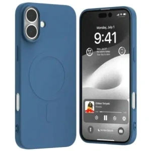 Wholesale Mercury MagSafe Semi-Silicone Case Apple iPhone 16 Plus blue - MCR230 - {ean13} - Hurt