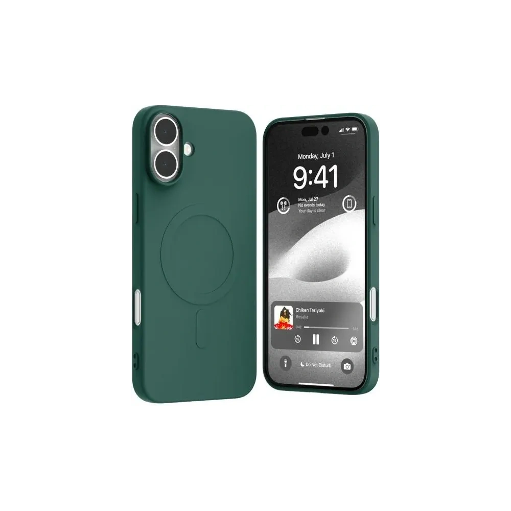 Wholesale Mercury MagSafe Semi-Silicone Case Apple iPhone 16 Plus green - MCR232 - {ean13} - Hurt