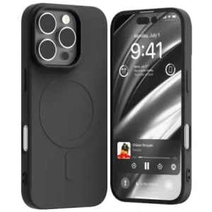 Wholesale Mercury MagSafe Semi-Silicone Case Apple iPhone 16 Pro black - MCR233 - {ean13} - Hurt