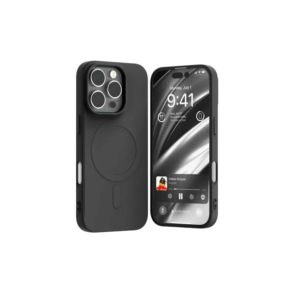Wholesale Mercury MagSafe Semi-Silicone Case Apple iPhone 16 Pro black - MCR233 - {ean13} - Hurt