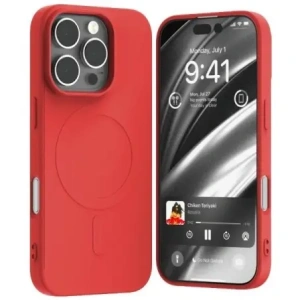 Wholesale Mercury MagSafe Semi-Silicone Case Apple iPhone 16 Pro red - MCR234 - {ean13} - Hurt