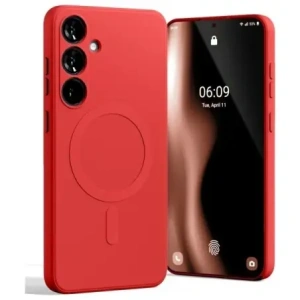 Wholesale Mercury MagSafe Semi-Silicone Case Samsung Galaxy S24 FE red - MCR250 - {ean13} - Hurt