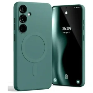 Hurtownia GSM - Carcasă semi-siliconică Mercury MagSafe pentru Samsung Galaxy S24 FE verde - MCR257 - {ean13} - Hurt