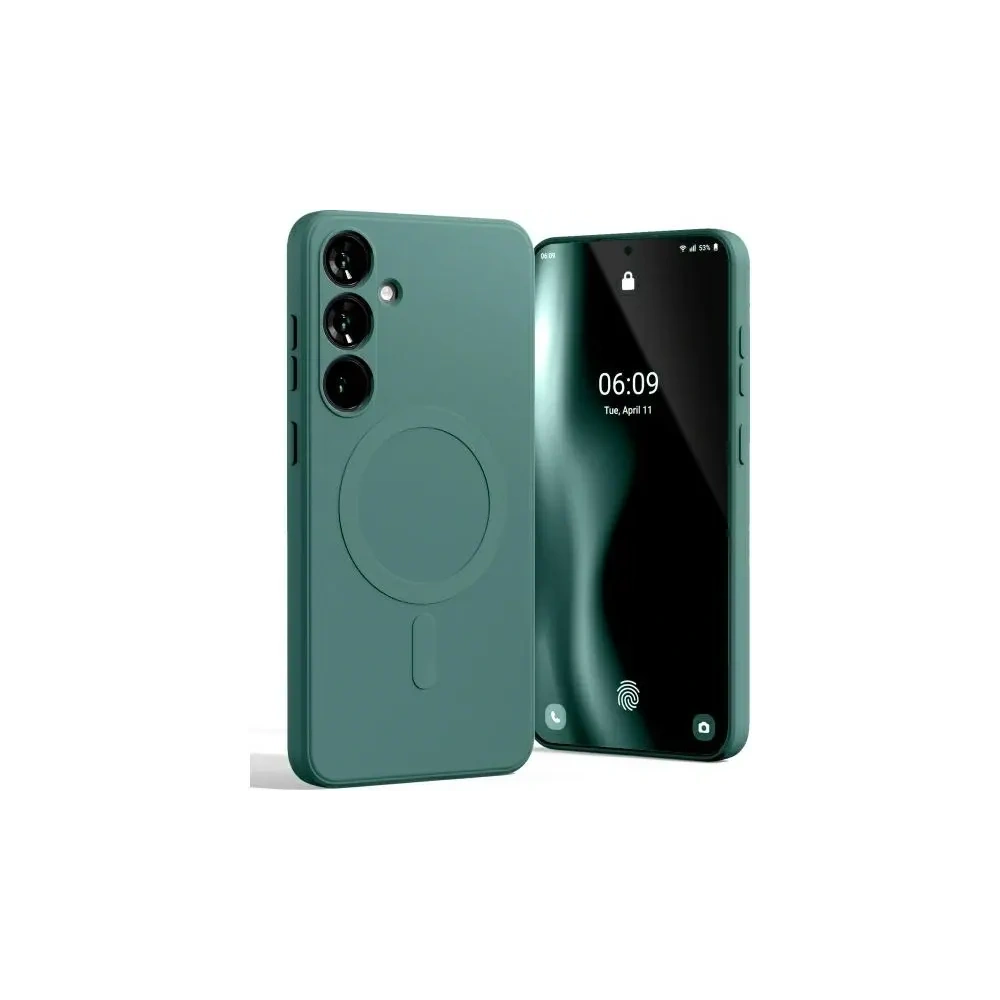 Hurtownia GSM - Carcasă semi-siliconică Mercury MagSafe pentru Samsung Galaxy S24 FE verde - MCR257 - {ean13} - Hurt