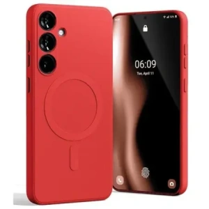 Hurtownia GSM - Carcasă semi-siliconică Mercury MagSafe pentru Samsung Galaxy S24+ Plus roșie - MCR259 - {ean13} - Hurt