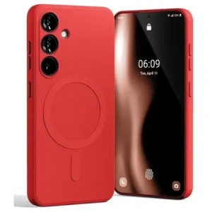 Hurtownia GSM - Carcasă Semi-Siliconică Mercury MagSafe pentru Samsung Galaxy S24 roșie - MCR266 - {ean13} - Hurt