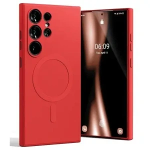 Wholesale Mercury MagSafe Semi-Silicone Case Samsung Galaxy S24 Ultra red - MCR273 - {ean13} - Hurt