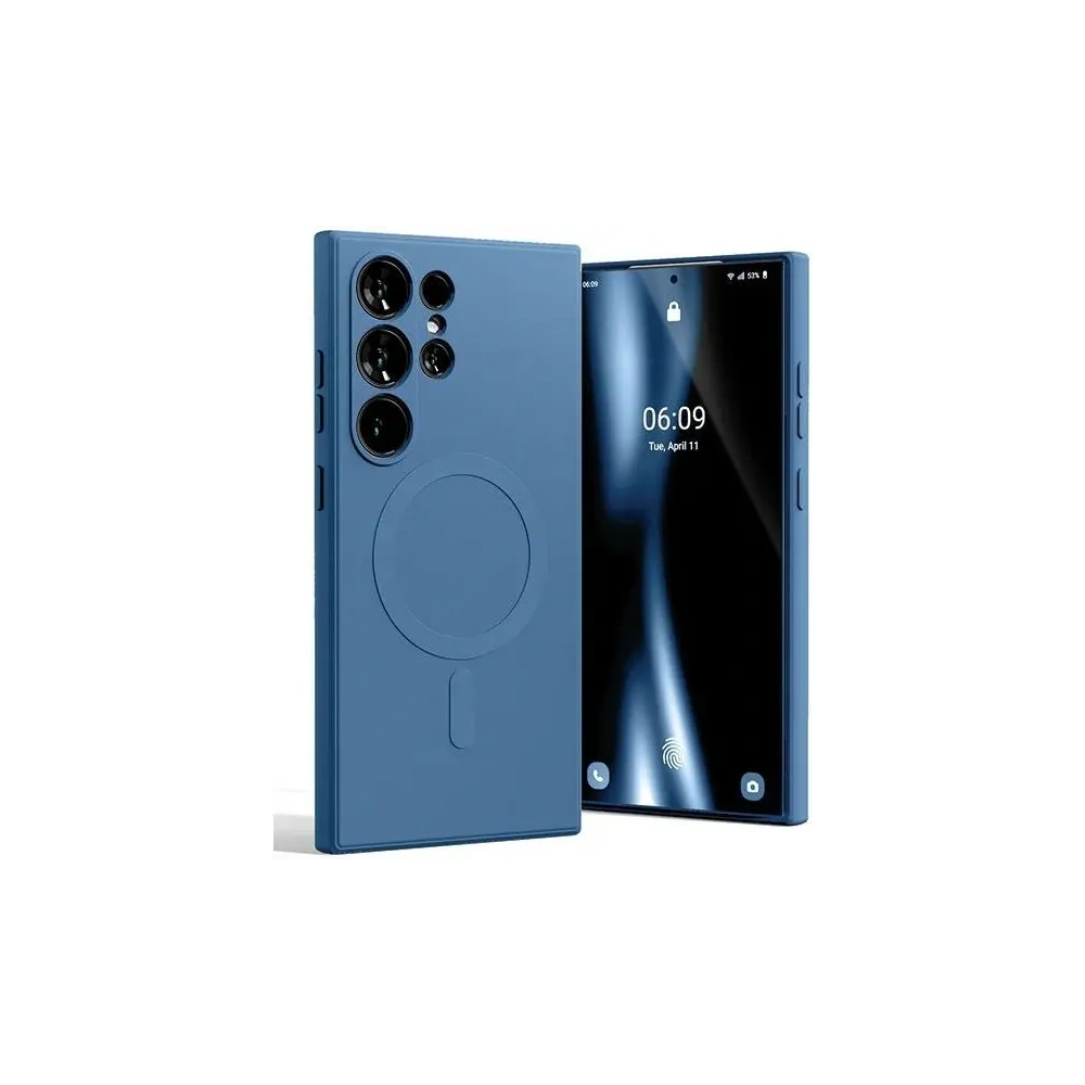 Etui Mercury MagSafe Semi-Silicone do Samsung Galaxy S24 Ultra niebieski