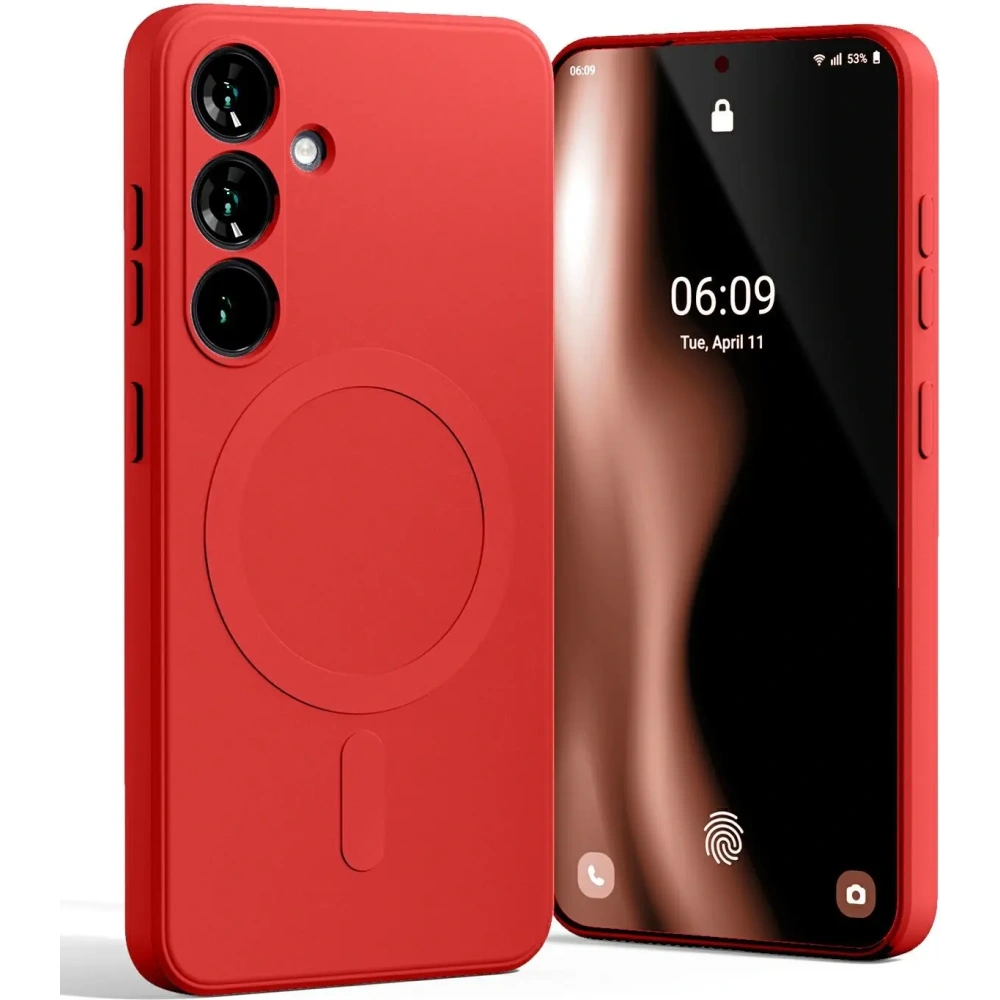 Wholesale Mercury MagSafe Semi-Silicone Case Samsung Galaxy S25 red - MCR280 - {ean13} - Hurt