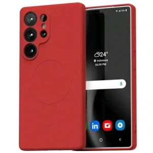 Wholesale Mercury MagSafe Semi-Silicone Case Samsung Galaxy S25 Ultra red - MCR289 - {ean13} - Hurt