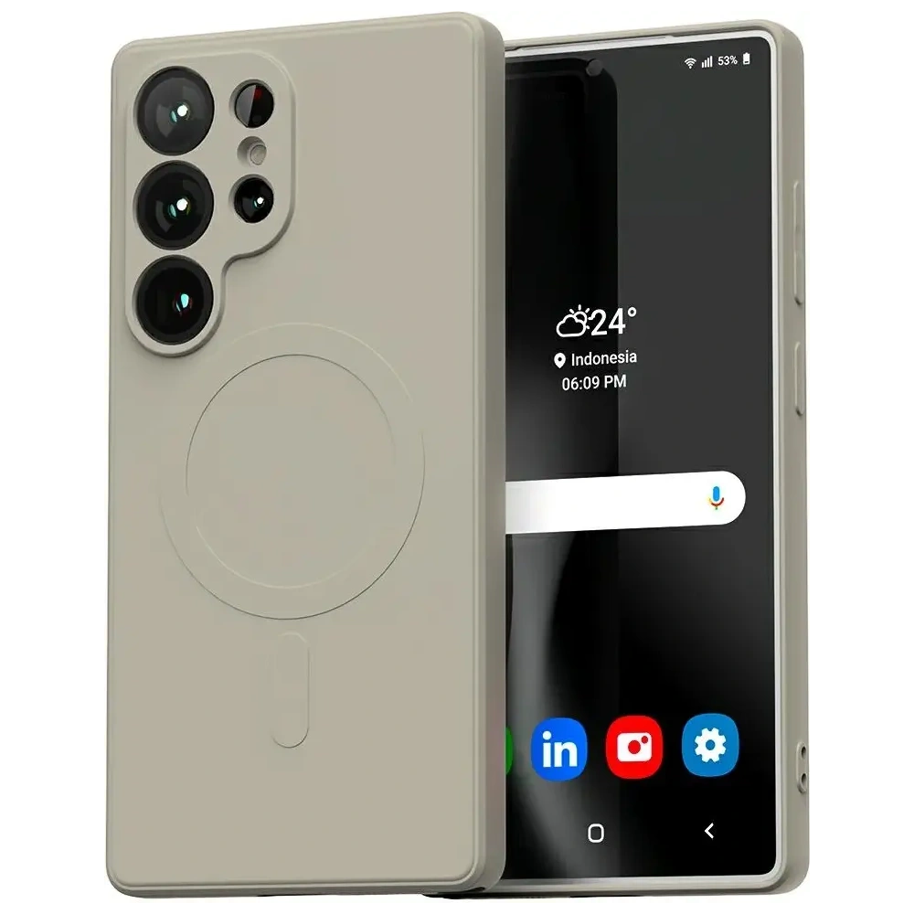 Hurtownia GSM - Mercury MagSafe Polosilikonový kryt pro Samsung Galaxy S25 Ultra kámen - MCR291 - {ean13} - Hurt