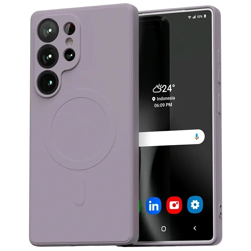 Hurtownia GSM - Mercury MagSafe Polosilikonový kryt pro Samsung Galaxy S25 Ultra fialkově purpurový - MCR293 - {ean13} - Hurt