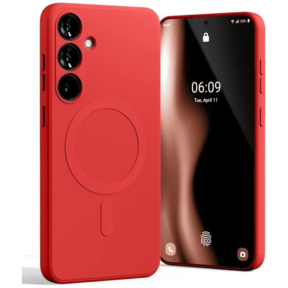 Hurtownia GSM - Carcasa Semi-Siliconică Mercury MagSafe pentru Samsung Galaxy S25+ Plus roșie - MCR298 - {ean13} - Hurt