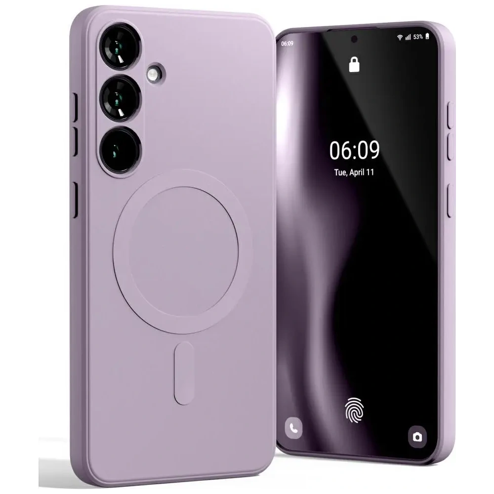 Wholesale Mercury MagSafe Semi-Silicone Case Samsung Galaxy S25+ Plus lilac purple - MCR302 - {ean13} - Hurt