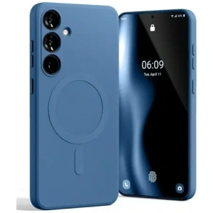 Wholesale Mercury MagSafe Semi-Silicone Case Samsung Galaxy S25+ Plus blue - MCR303 - {ean13} - Hurt