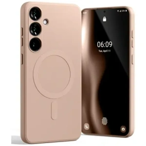 Wholesale Mercury MagSafe Semi-Silicone Case Samsung Galaxy S25+ Plus pink sandy - MCR304 - {ean13} - Hurt