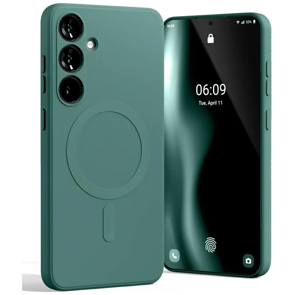 Wholesale Mercury MagSafe Semi-Silicone Case Samsung Galaxy S25+ Plus green - MCR305 - {ean13} - Hurt