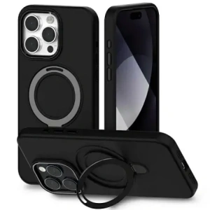 Wholesale Mercury MagSafe Stand Silicone Case Apple iPhone 15 black - MCR323 - {ean13} - Hurt