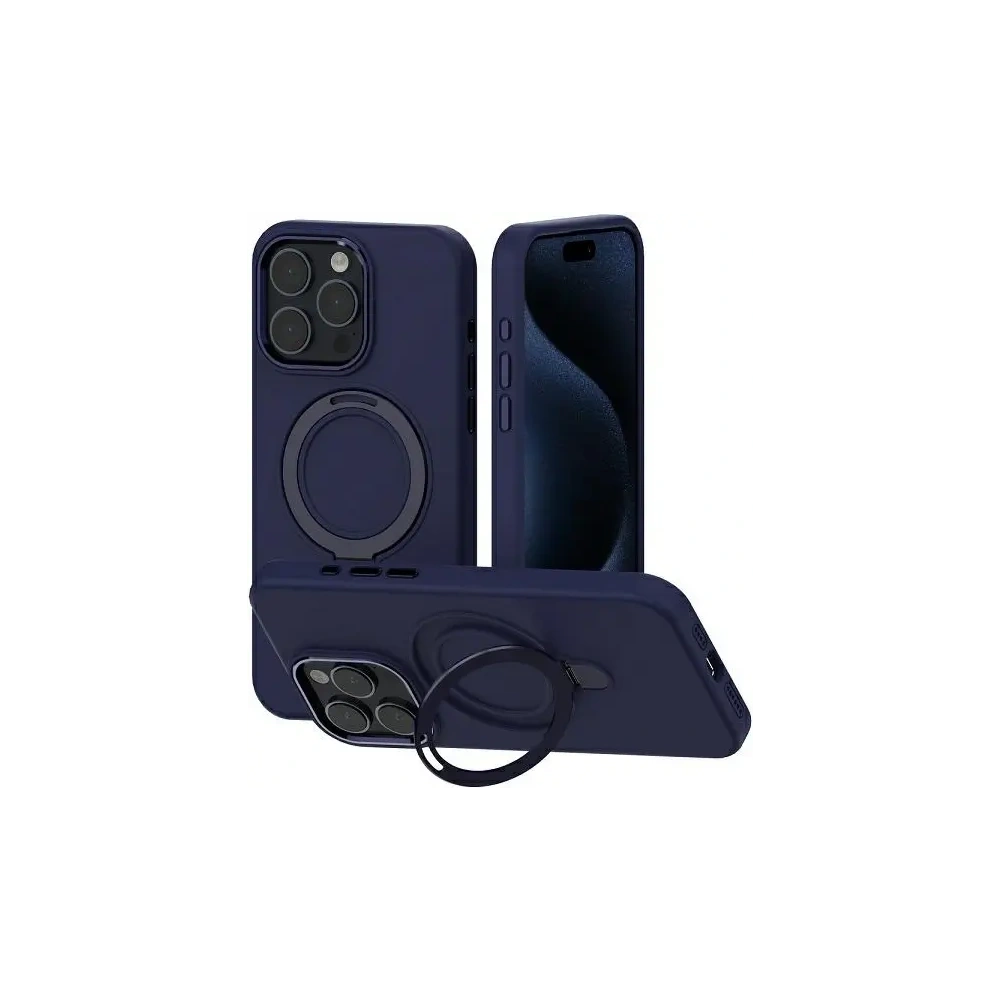 Wholesale Mercury MagSafe Stand Silicone Case Apple iPhone 15 blue - MCR325 - {ean13} - Hurt