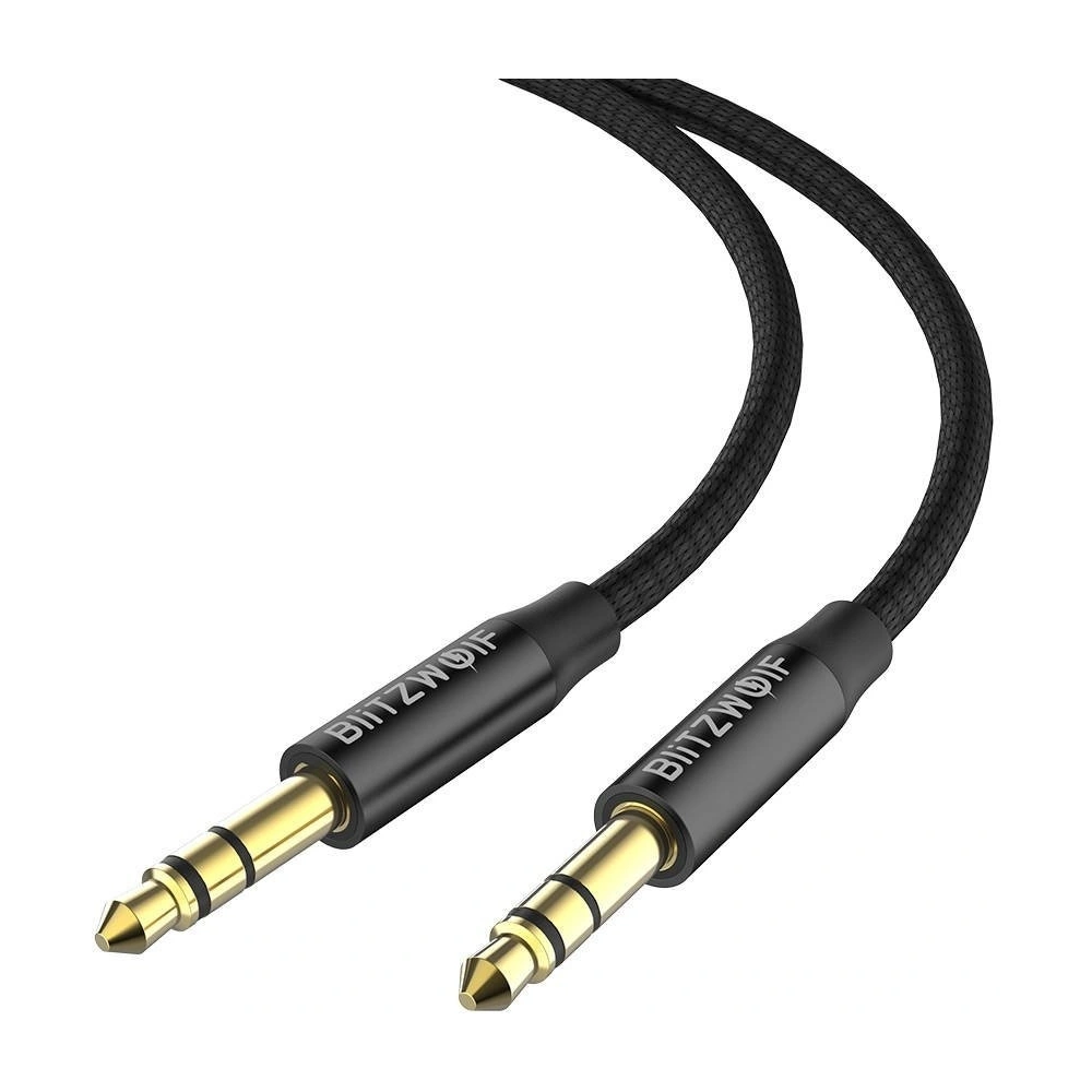 Hurtownia GSM - Kabel mini jack 3,5mm AUX Blitzwolf BW-AA1, 1m (černý) - BLZ247BLK - {ean13} - Hurt