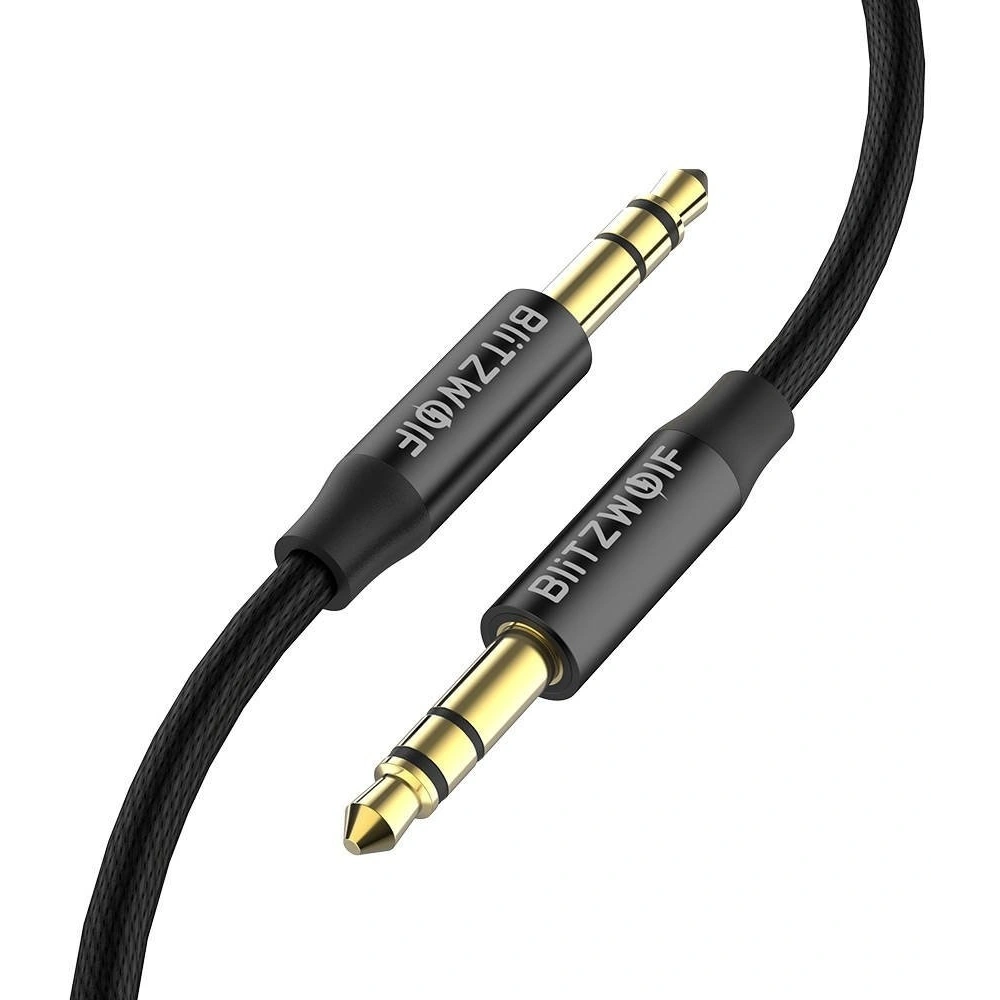 Hurtownia GSM - Kabel mini jack 3,5mm AUX Blitzwolf BW-AA1, 1m (černý) - BLZ247BLK - {ean13} - Hurt