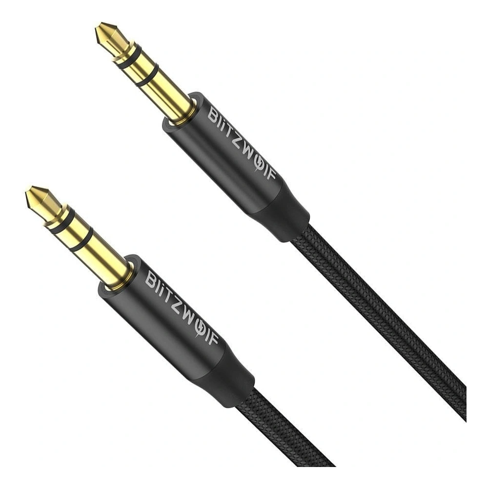 Hurtownia GSM - Kabel mini jack 3,5mm AUX Blitzwolf BW-AA1, 1m (černý) - BLZ247BLK - {ean13} - Hurt