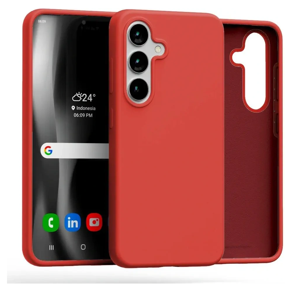 Hurtownia GSM - Etui Mercury Silicone do Samsung Galaxy S25 czerwony - MCR485 - {ean13} - Hurt