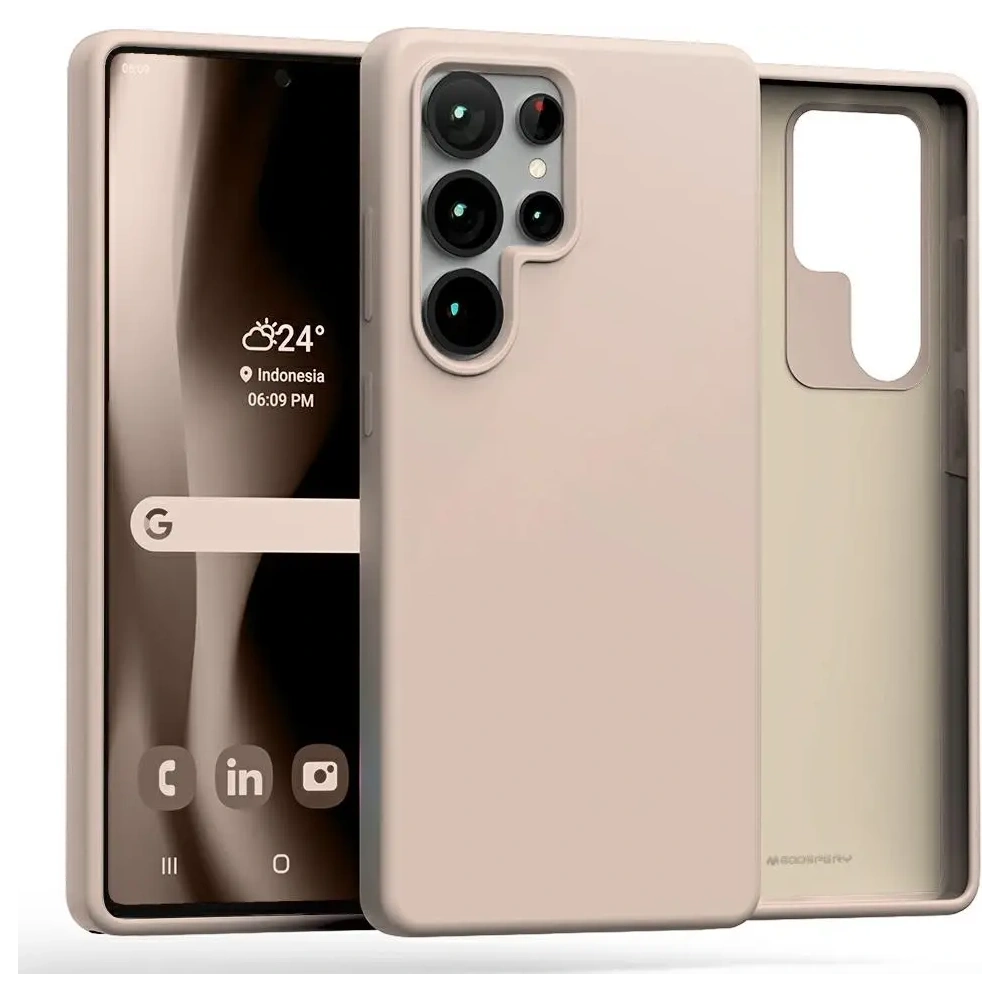 Hurtownia GSM - Carcasă din silicon Mercury pentru Samsung Galaxy S25 Ultra roz nisipos - MCR498 - {ean13} - Hurt