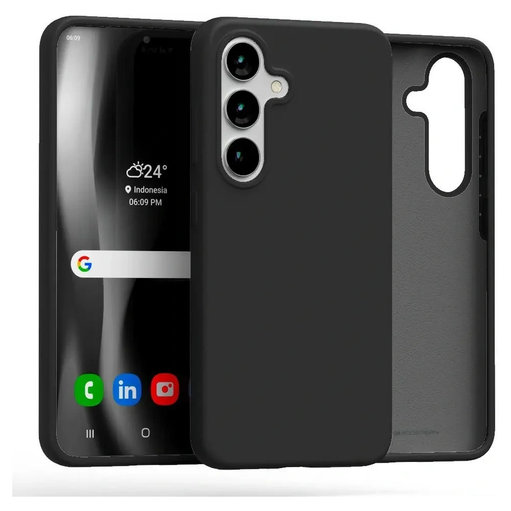Hurtownia GSM - Etui Mercury Silicone do Samsung Galaxy S25+ Plus czarny - MCR500 - {ean13} - Hurt