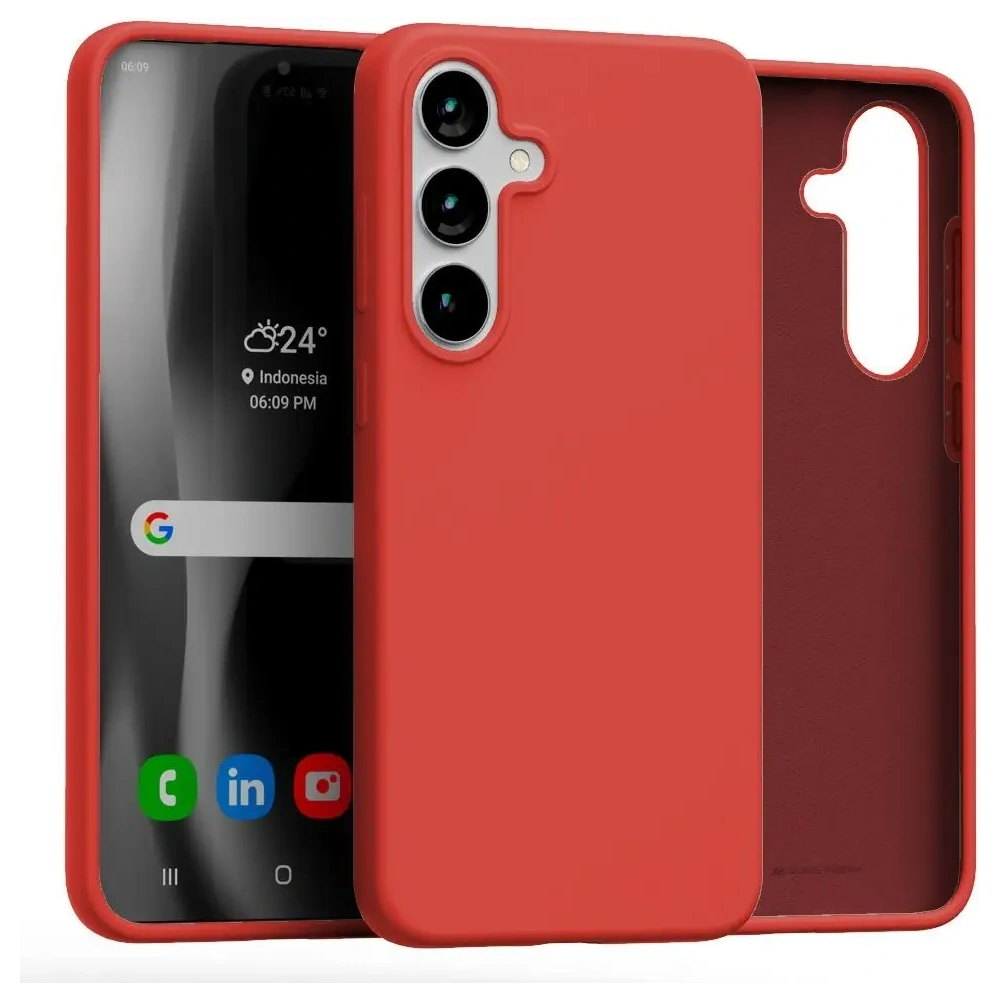 Hurtownia GSM - Etui Mercury Silicone do Samsung Galaxy S25+ Plus czerwony - MCR501 - {ean13} - Hurt