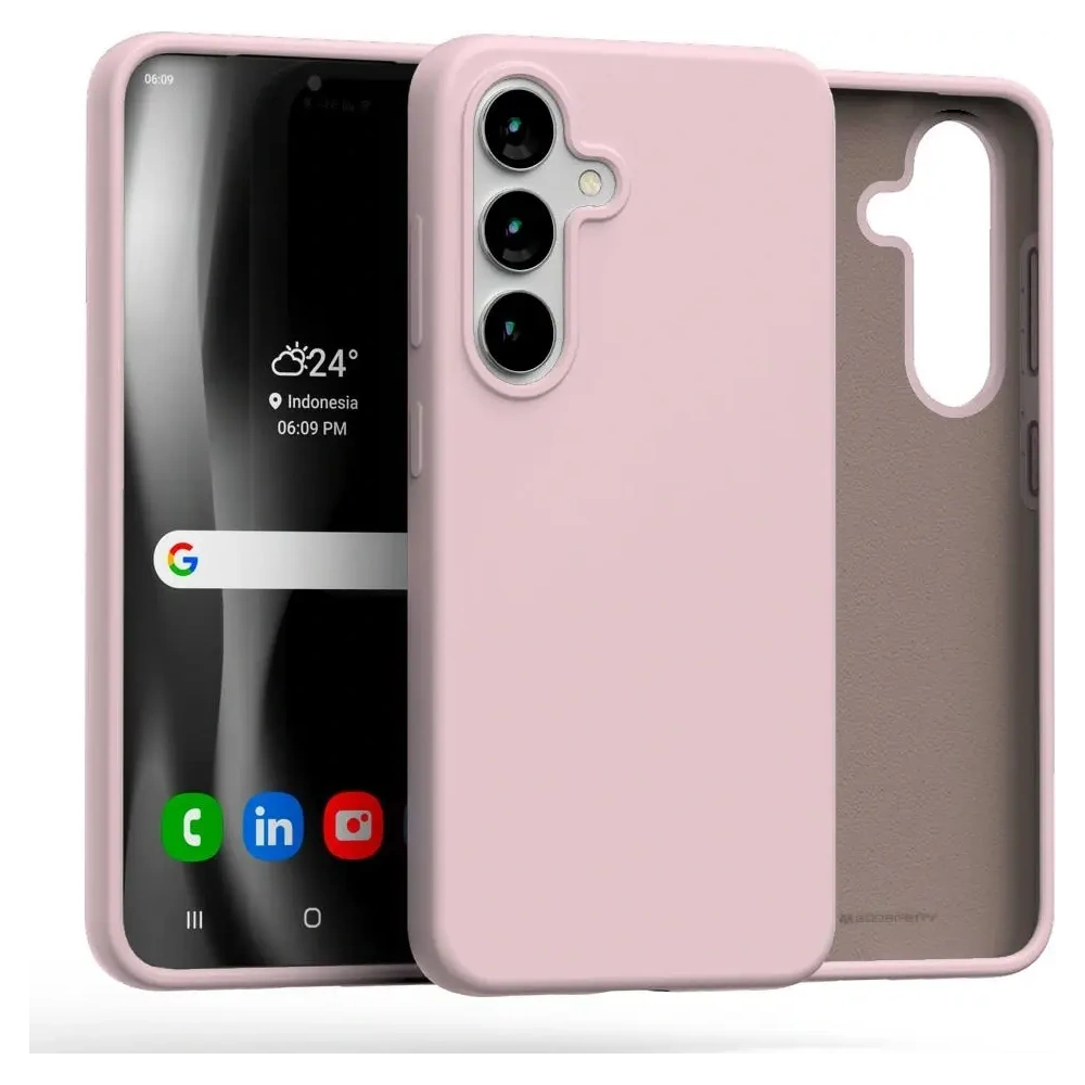 Hurtownia GSM - Etui Mercury Silicone do Samsung Galaxy S25+ Plus różowo-piaskowy - MCR504 - {ean13} - Hurt