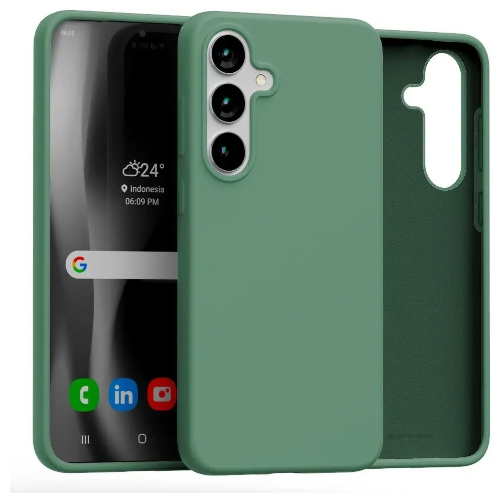 Hurtownia GSM - Etui Mercury Silicone do Samsung Galaxy S25+ Plus zielony - MCR507 - {ean13} - Hurt