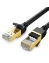 Okrągły kabel sieciowy UGREEN NW107 Ethernet RJ45, Cat.7, STP, 3m (czarny)