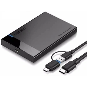 Externí pouzdro pro HDD/SSD 2,5" UGREEN US221, SATA, USB 3.0 + USB-C do USB-C 3.1