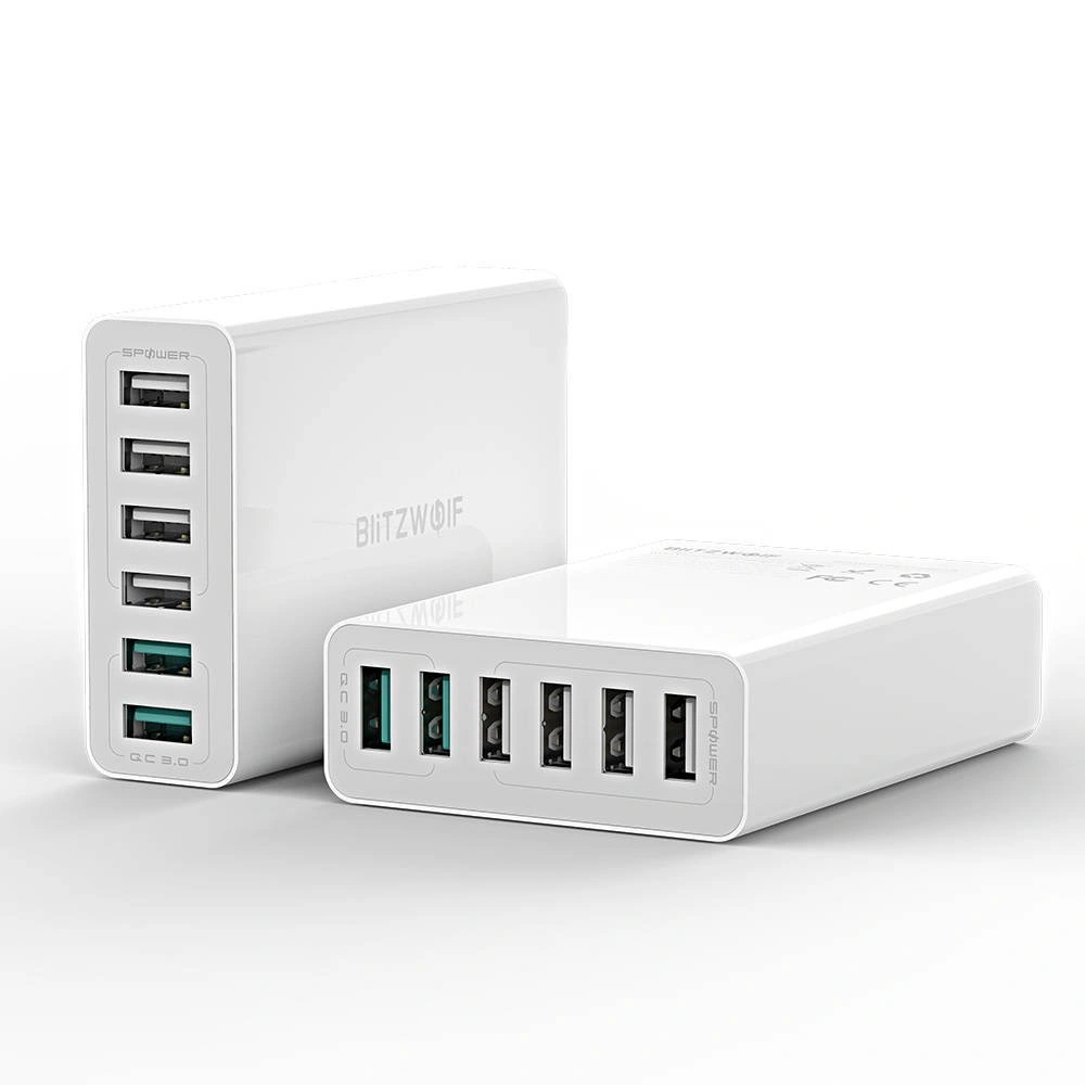 Hurtownia GSM - Nabíječka 6x USB Blitzwolf BW-S15, QC 3.0, 60W (bílá) - BLZ255WHT - {ean13} - Hurt