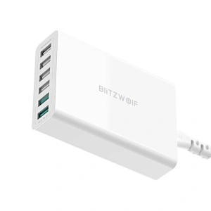 Hurtownia GSM - Ładowarka 6x USB Blitzwolf BW-S15, QC 3.0, 60W (biały) - BLZ255WHT - {ean13} - Hurt