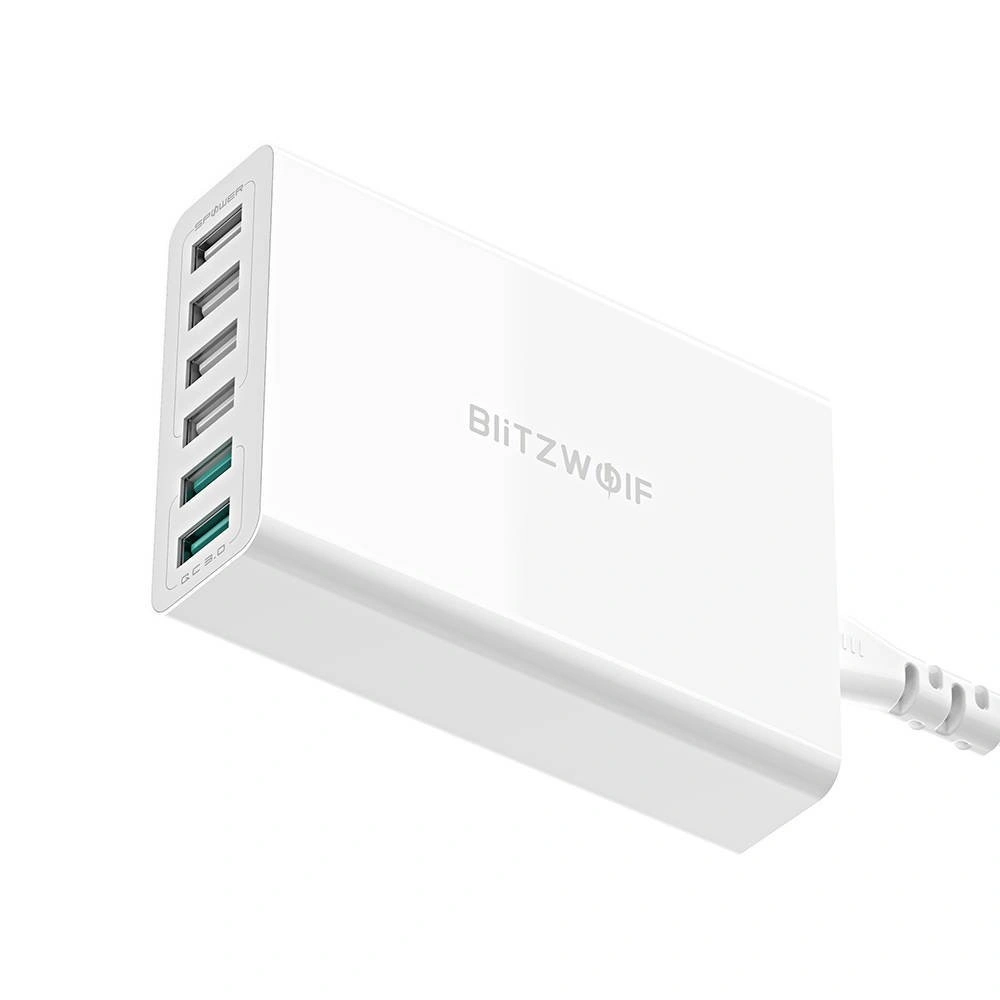 Hurtownia GSM - Nabíječka 6x USB Blitzwolf BW-S15, QC 3.0, 60W (bílá) - BLZ255WHT - {ean13} - Hurt