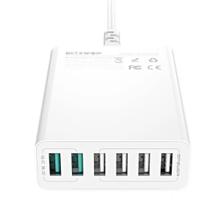 Hurtownia GSM - Ładowarka 6x USB Blitzwolf BW-S15, QC 3.0, 60W (biały) - BLZ255WHT - {ean13} - Hurt