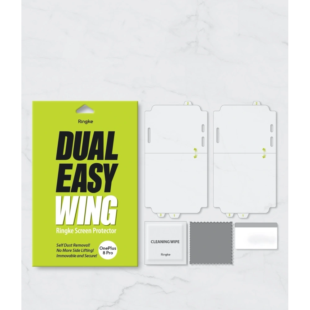 Hurtownia GSM - Hydrogelová fólie Ringke Dual Easy Wing Full Cover OnePlus 8 Pro [2 PACK] - RGK1201 - {ean13} - Hurt