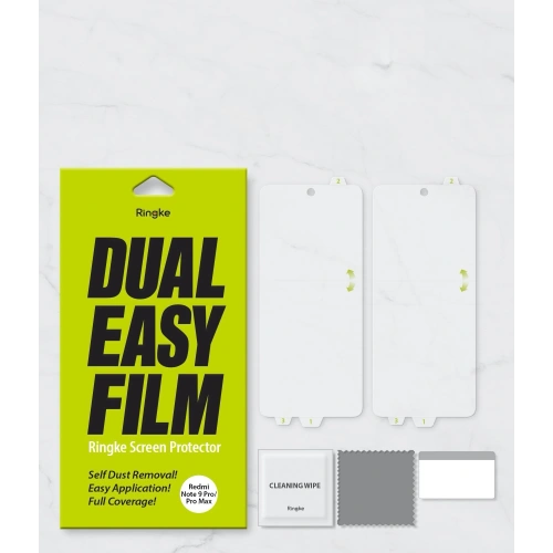 Folia hydrożelowa Ringke Dual Easy Full Cover Redmi Note 9S/9 Pro/9 Pro Max Case Friendly