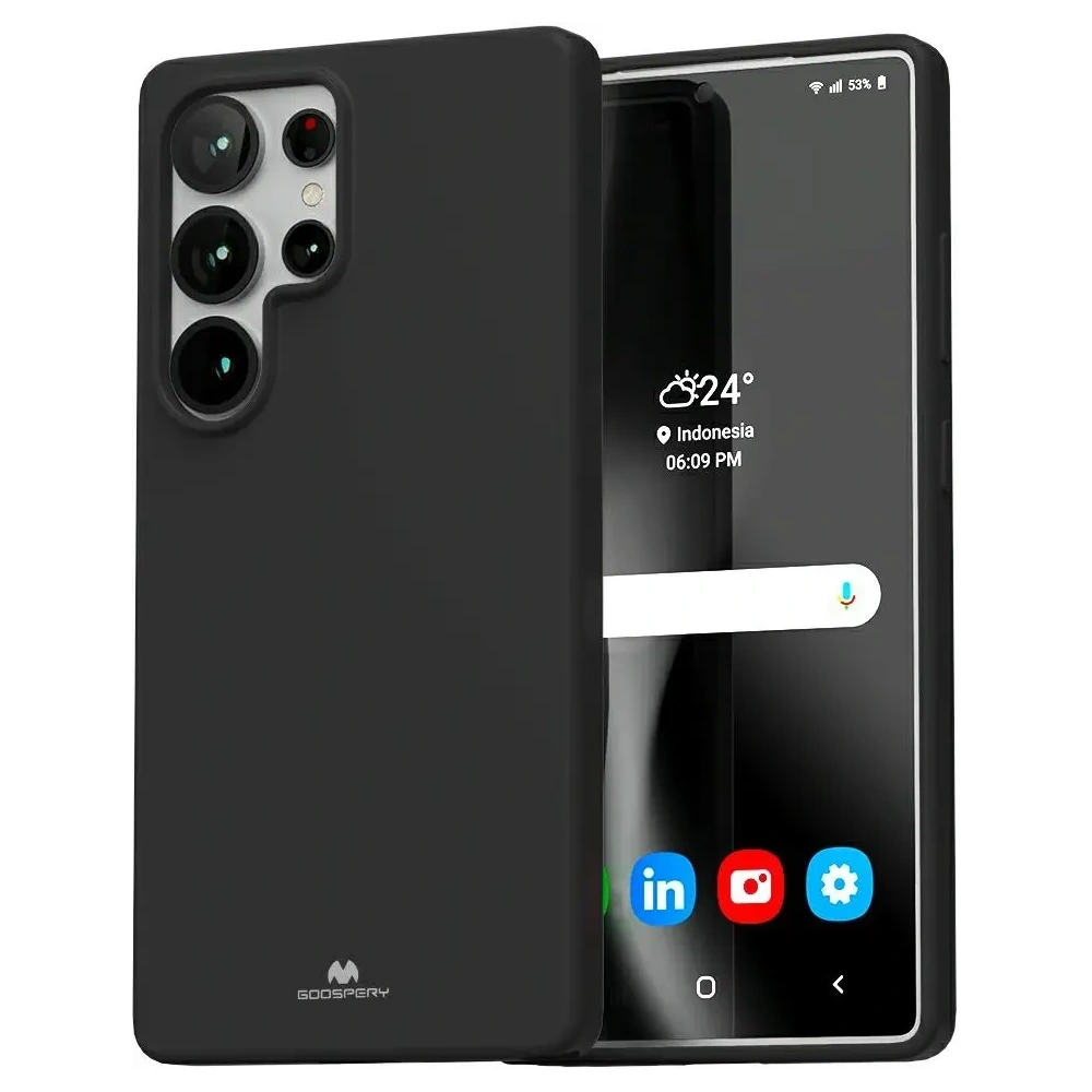 Hurtownia GSM - Husa moale Mercury pentru Samsung Galaxy S25 Ultra neagră - MCR738 - {ean13} - Hurt
