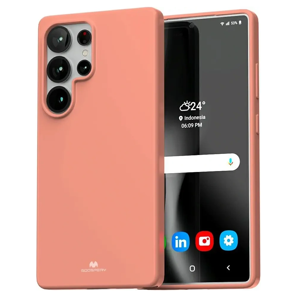 Hurtownia GSM - Husa moale Mercury pentru Samsung Galaxy S25 Ultra roz - MCR743 - {ean13} - Hurt