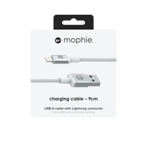Hurtownia GSM - Kabel Mophie Lightning - USB-A 9cm (bílý) - MPH034WHT - {ean13} - Hurt