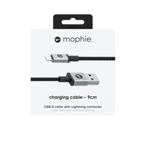 Hurtownia GSM - Kabel Mophie Lightning - USB-A 9cm (černý) - MPH033BLK - {ean13} - Hurt