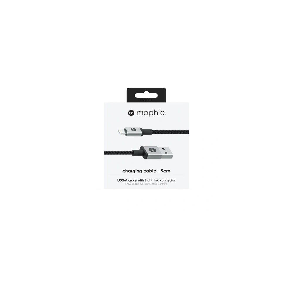 Hurtownia GSM - Kabel Mophie Lightning - USB-A 9cm (černý) - MPH033BLK - {ean13} - Hurt